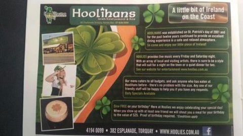 Hoolihans Irish Restaurant & Bar - Accommodation BNB 1