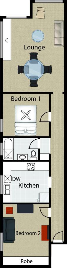 Waterfront Apartment Brimming With Inspirational Artwork - Accommodation BNB 1